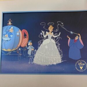 Disney Cinderella Commemorative Lithograph in Blue